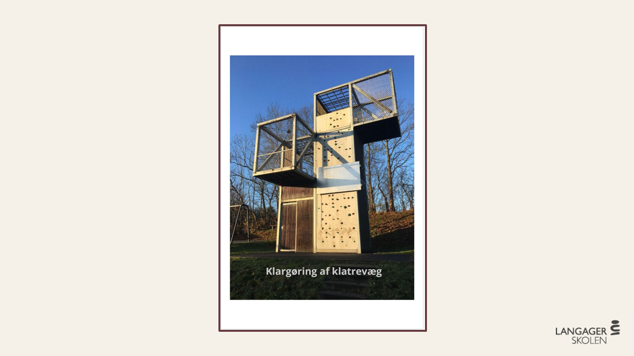 Klargøring af klatrevæg